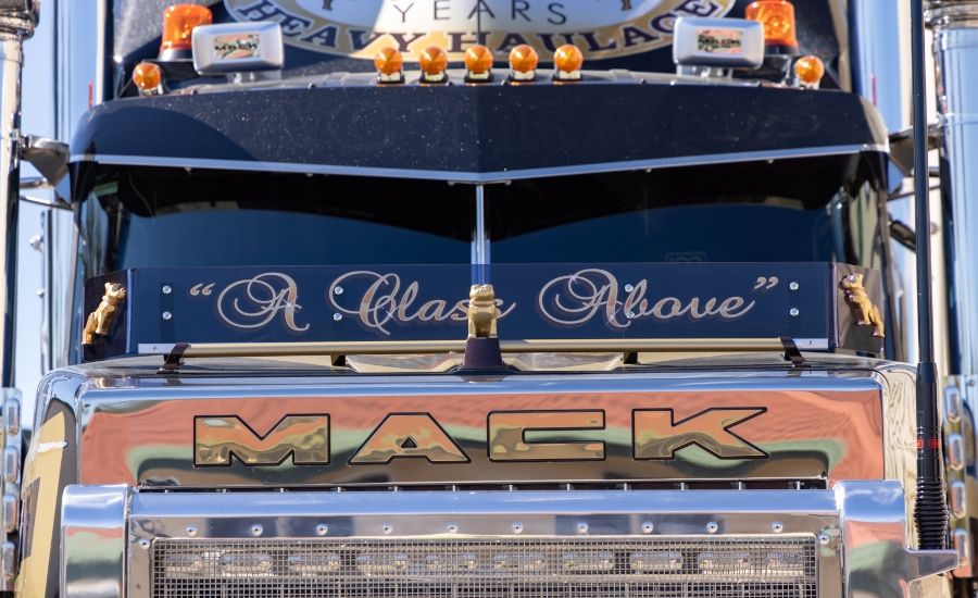 Mactrans Mack truck up close - front view