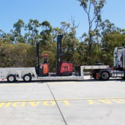 semi trailer low loader for forklift